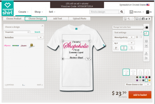 confomat shopoholic customization